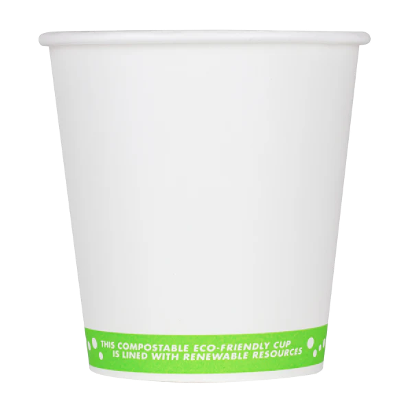 90mm 10oz Eco-Friendly Paper Hot Cups, Generic Print