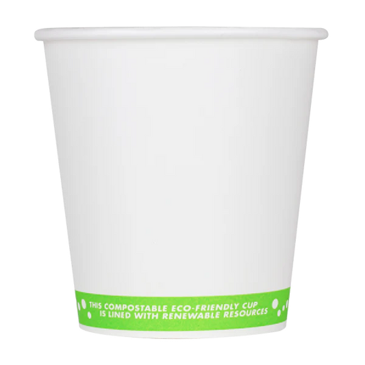 90mm 10oz Eco-Friendly Paper Hot Cups, Generic Print