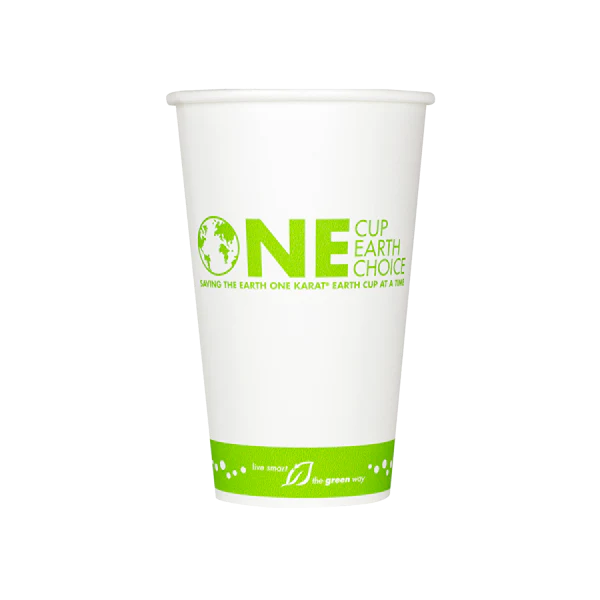 90mm 16oz Eco-Friendly Paper Hot Cup, Generic Print