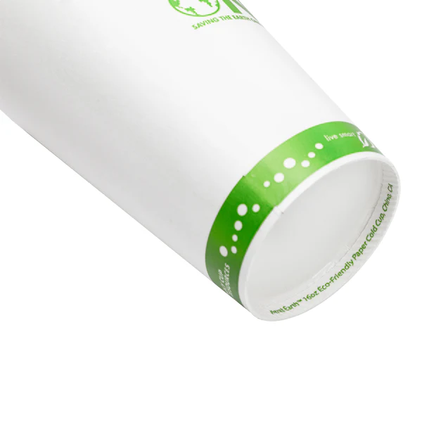 90mm 16oz Eco-Friendly Paper Cold Cups, Generic Print