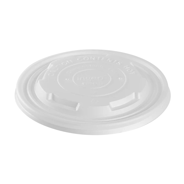 114.6mm Compostable Flat Lids for 12-16oz Paper Food Container & 24-32oz Gourmet Food Container