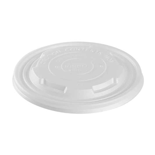 114.6mm Compostable Flat Lids for 12-16oz Paper Food Container & 24-32oz Gourmet Food Container