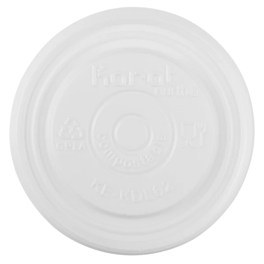62mm Compostable Flat Lid for 2 oz Eco-Friendly Paper Portion Cup