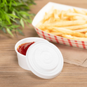 62mm Compostable Flat Lid for 2 oz Eco-Friendly Paper Portion Cup