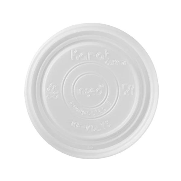 5.3mm Flat Lid for 4oz Compostable Paper Food Container