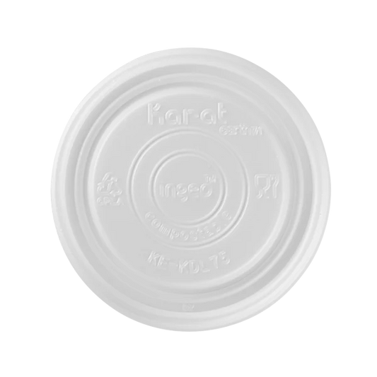 5.3mm Flat Lid for 4oz Compostable Paper Food Container