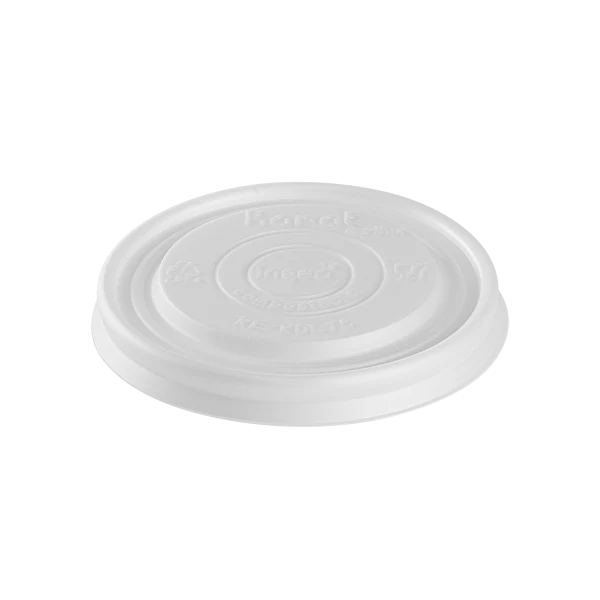 5.3mm Flat Lid for 4oz Compostable Paper Food Container