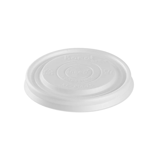 5.3mm Flat Lid for 4oz Compostable Paper Food Container