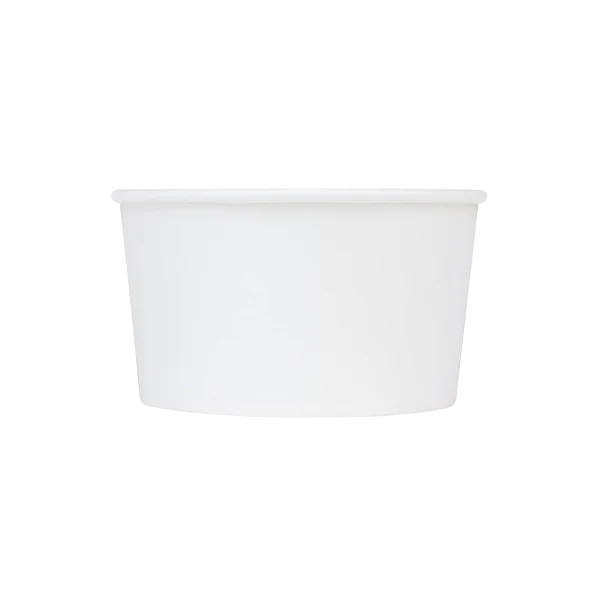 12oz Eco-Friendly Paper Food Containers (114.6mm), White