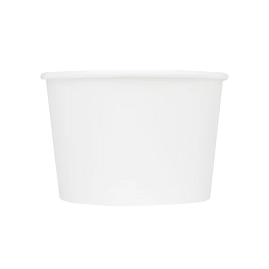 16oz Eco-Friendly Paper Food Containers (114.6mm), White