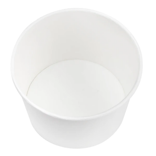 16oz Eco-Friendly Paper Food Containers (114.6mm), White