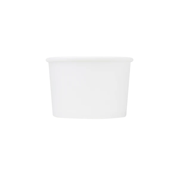 8oz Eco-Friendly Paper Food Containers (90.8mm), White