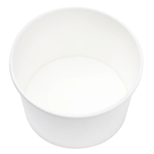 8oz Eco-Friendly Paper Food Containers (90.8mm), White