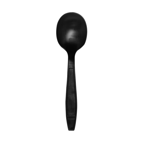 Heavy Weight Bio-Based Soup Spoons, Black