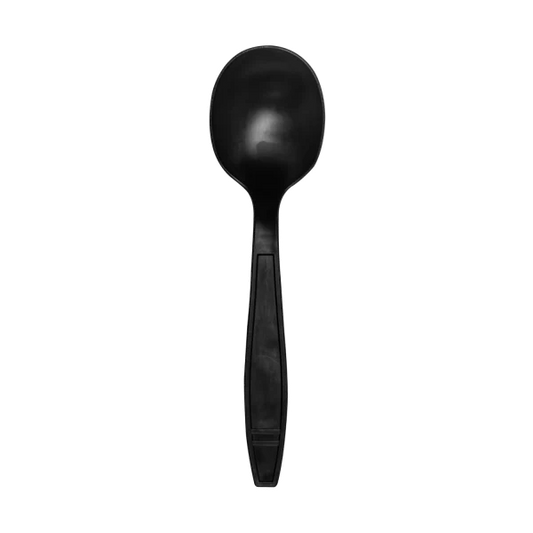 Heavy Weight Bio-Based Soup Spoons, Black