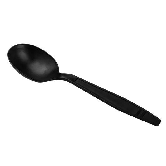 Heavy Weight Bio-Based Soup Spoons, Black