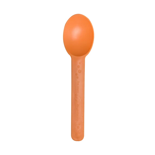 Heavy Weight Bio-Based Spoons, Tangerine Orange