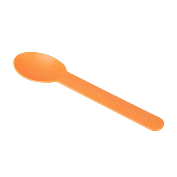 Heavy Weight Bio-Based Spoons, Tangerine Orange