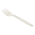 Heavy Weight CPLA Compostable Fork Wrapped, White