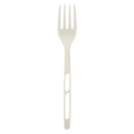 Heavy Weight CPLA Compostable Fork Wrapped, White