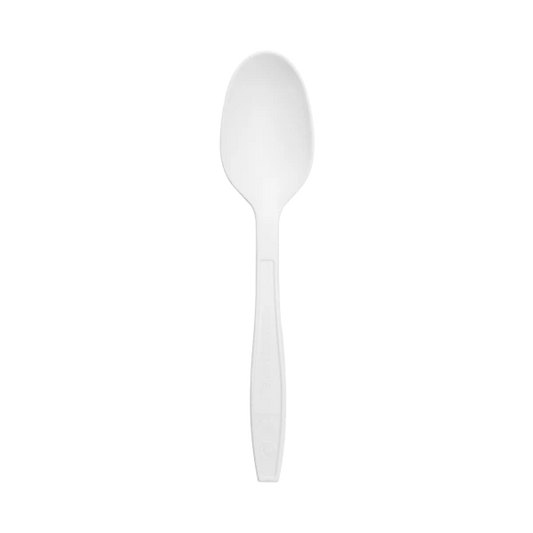 PLA Medium-Heavy Weight Compostable Tea Spoons Bulk Box, Natural