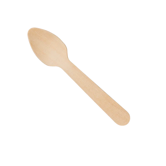 Wooden Compostable Heavy Weight Tasting Spoon