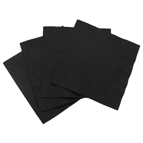 10"x10" Premium Beverage Napkins, Black