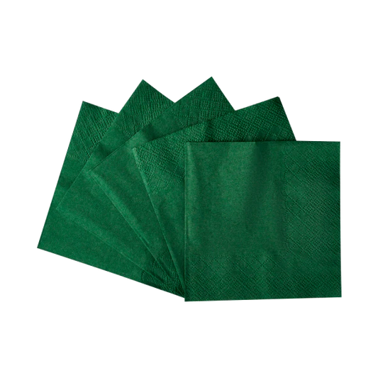 9.5"x9.5" Beverage Napkins, Green