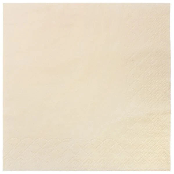 9.5"x9.5" Beverage Napkins, Ivory