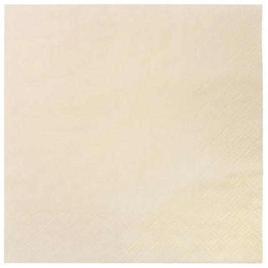 9.5"x9.5" Beverage Napkins, Ivory