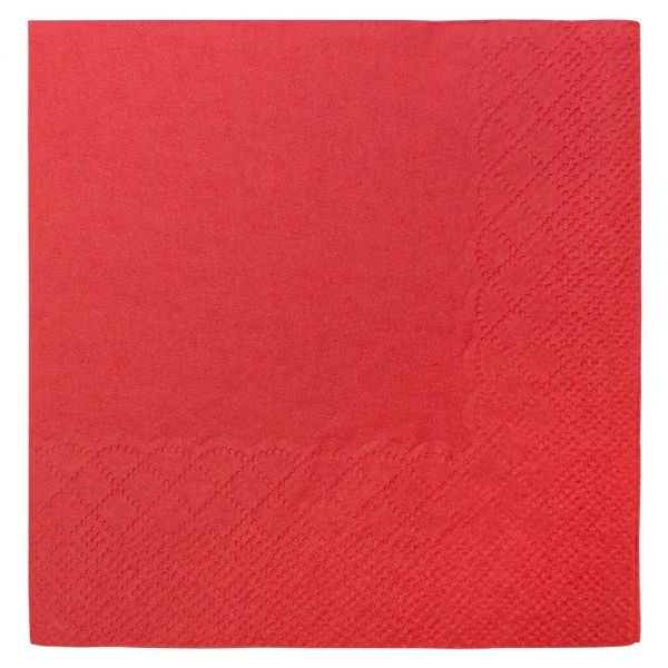 9.5"x9.5" Beverage Napkins, Red