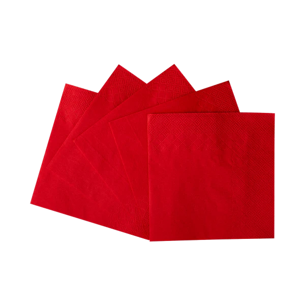 9.5"x9.5" Beverage Napkins, Red