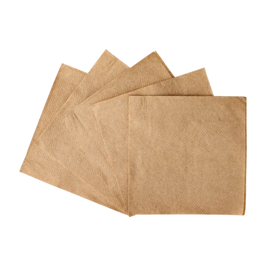 9"x9" Beverage Napkins, Kraft