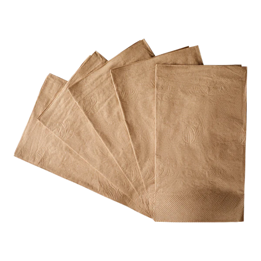 15"x17" 2 Ply Dinner Napkins, Kraft