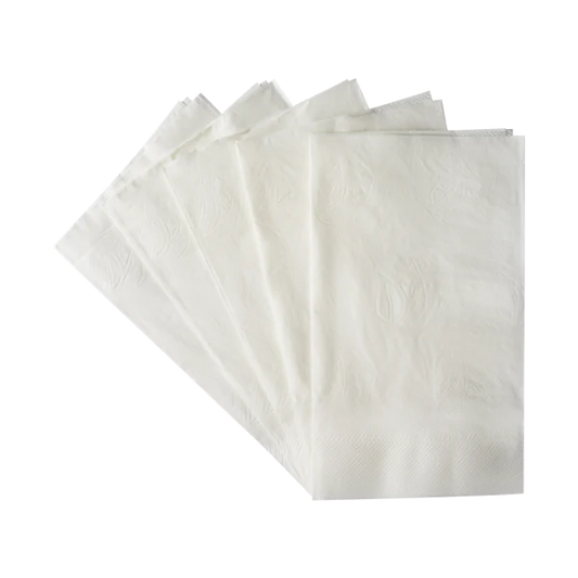 15"x17" 2 Ply Dinner Napkins, White