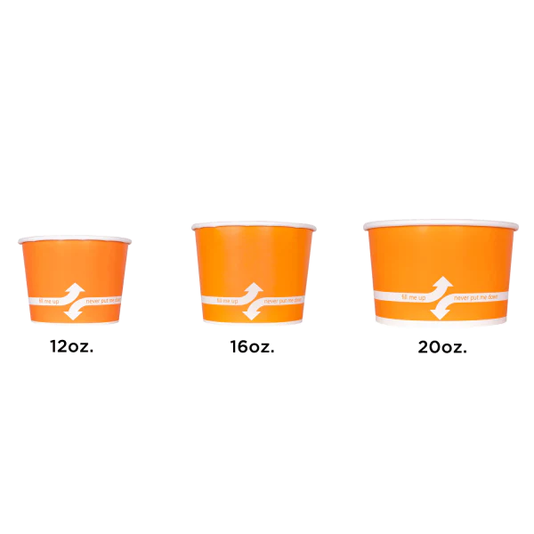 20oz Food Containers (127mm), Orange