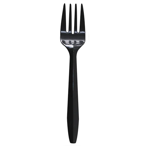 PP Plastic Medium Weight Forks Bulk Box, Black