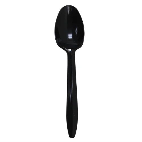 PP Plastic Medium Weight Tea Spoons Bulk Box, Black