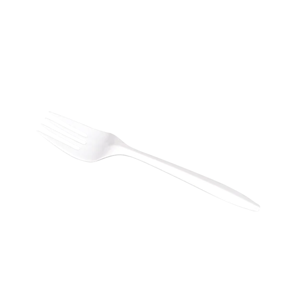 PP Plastic Medium Weight Forks, White