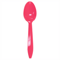 PP Plastic Medium Weight Tea Spoons, Pink