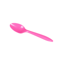 PP Plastic Medium Weight Tea Spoons, Pink