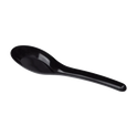 Med-Heavy Weight Asian Soup Spoon, Black