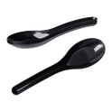 Med-Heavy Weight Asian Soup Spoon, Black