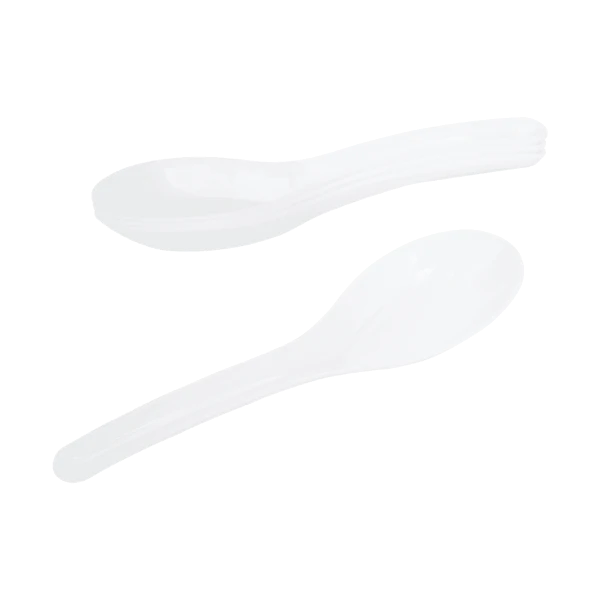 Med-Heavy Weight Asian Soup Spoon, White