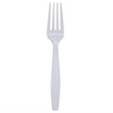 PS Plastic Extra Heavy Weight Forks, White