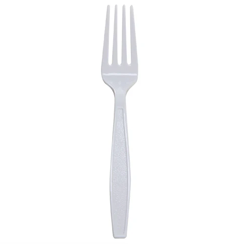 PS Plastic Extra Heavy Weight Forks, White