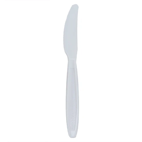 PS Plastic Extra Heavy Weight Knives, White