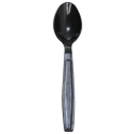 PS Plastic Extra Heavy Weight Tea Spoons, Black