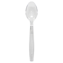 PS Plastic Extra Heavy Weight Tea Spoons, Clear