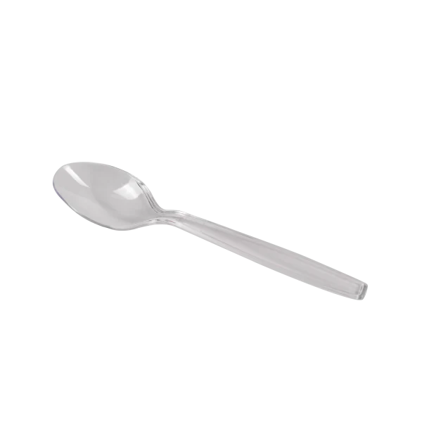 PS Plastic Extra Heavy Weight Tea Spoons, Clear